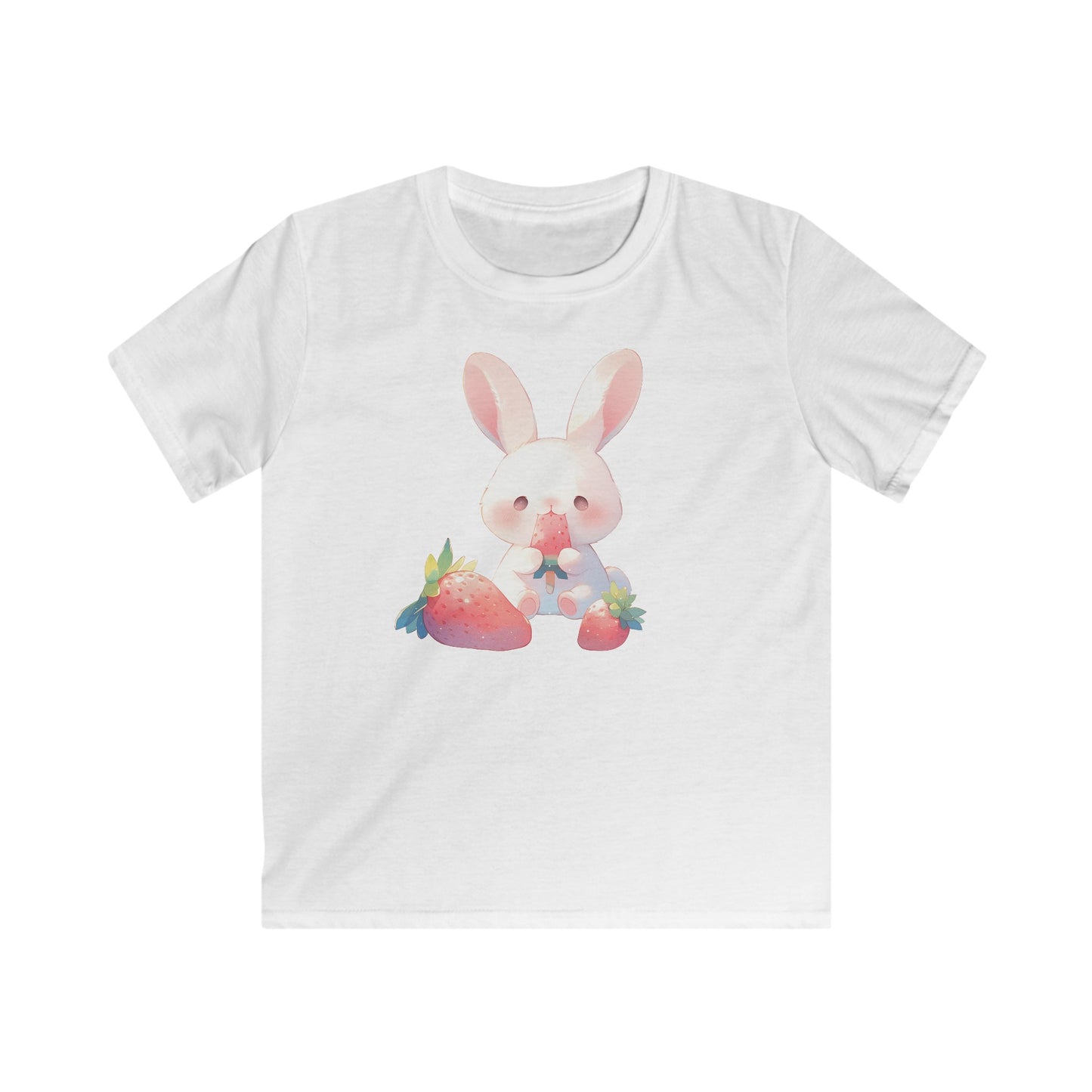 Erdbeereis Hase Kinder T-Shirt