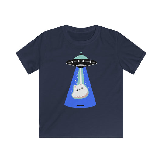 Ufo Blue beam Hund Kinder T-Shirt