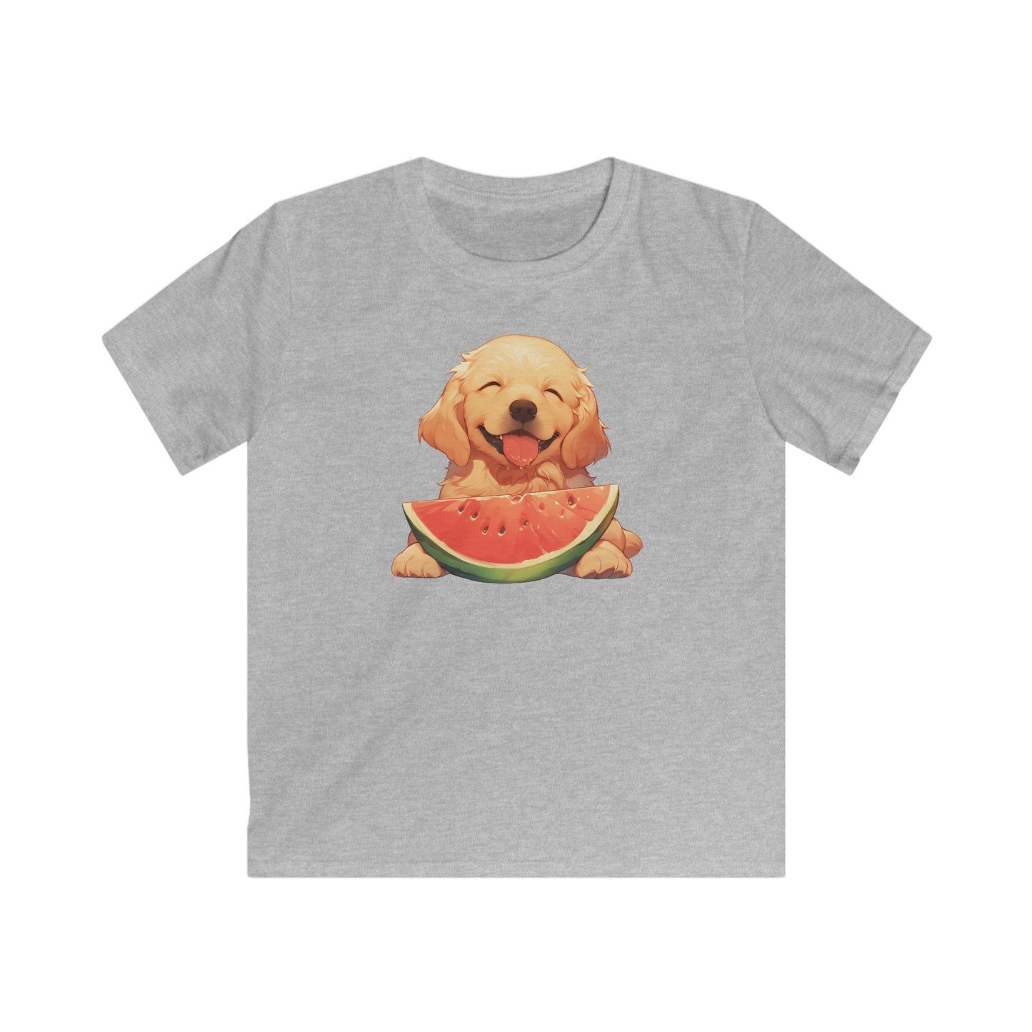 Golden Retriever mit Melone Kinder T-Shirt