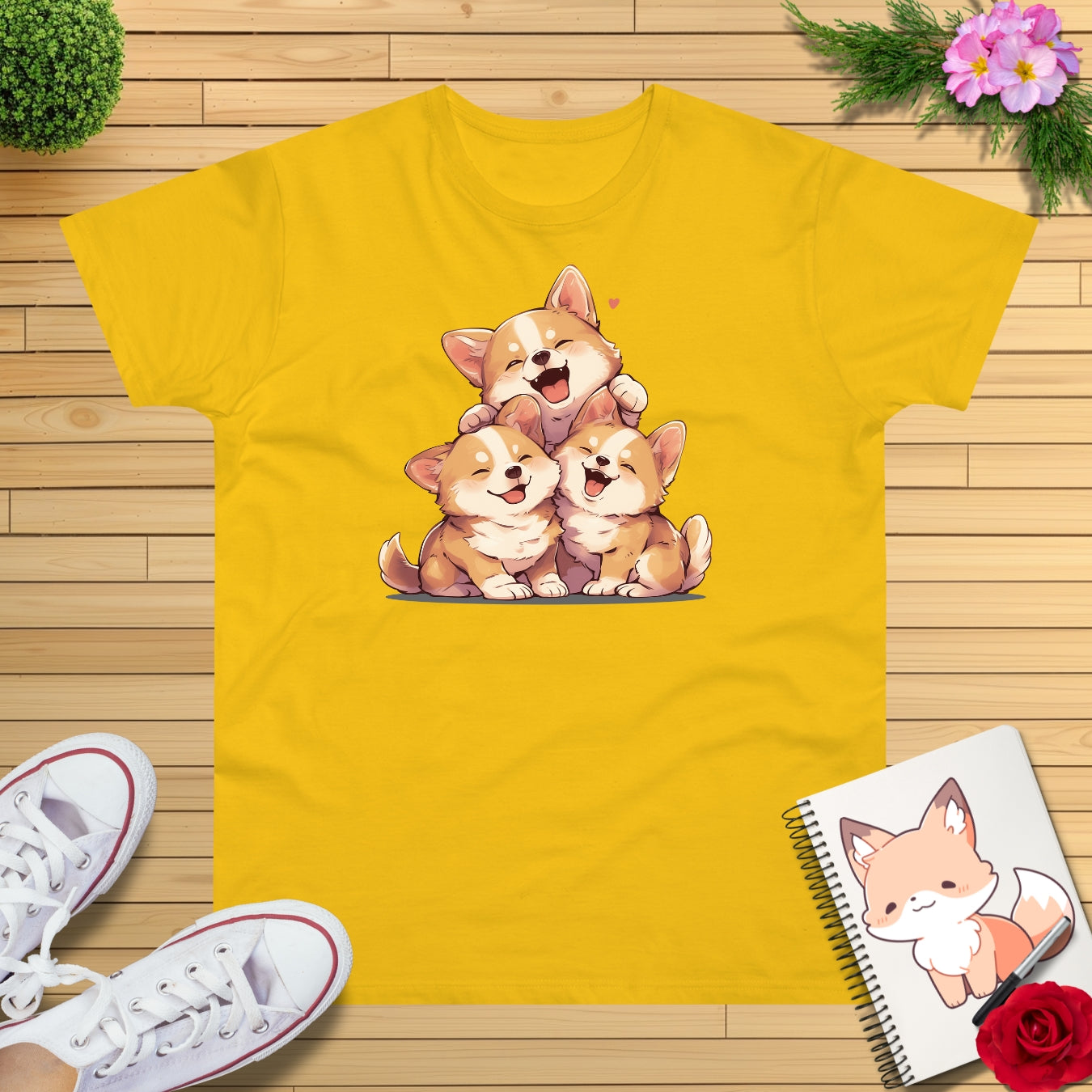 Kawaii Kuschel Corgis T-Shirt