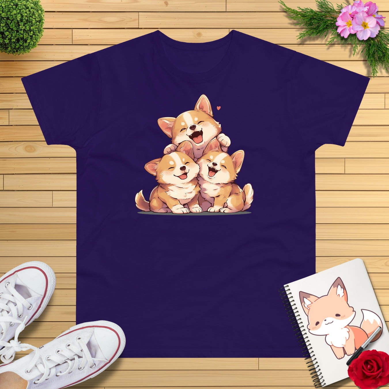 Kawaii Kuschel Corgis T-Shirt