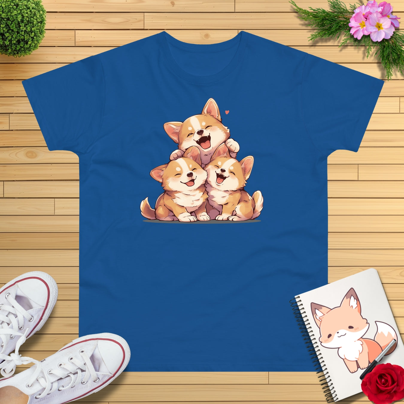 Kawaii Kuschel Corgis T-Shirt