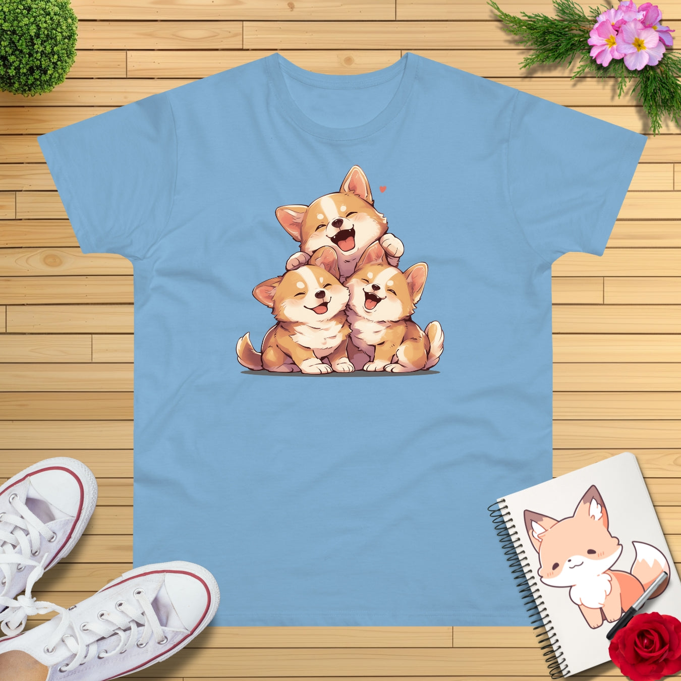 Kawaii Kuschel Corgis T-Shirt