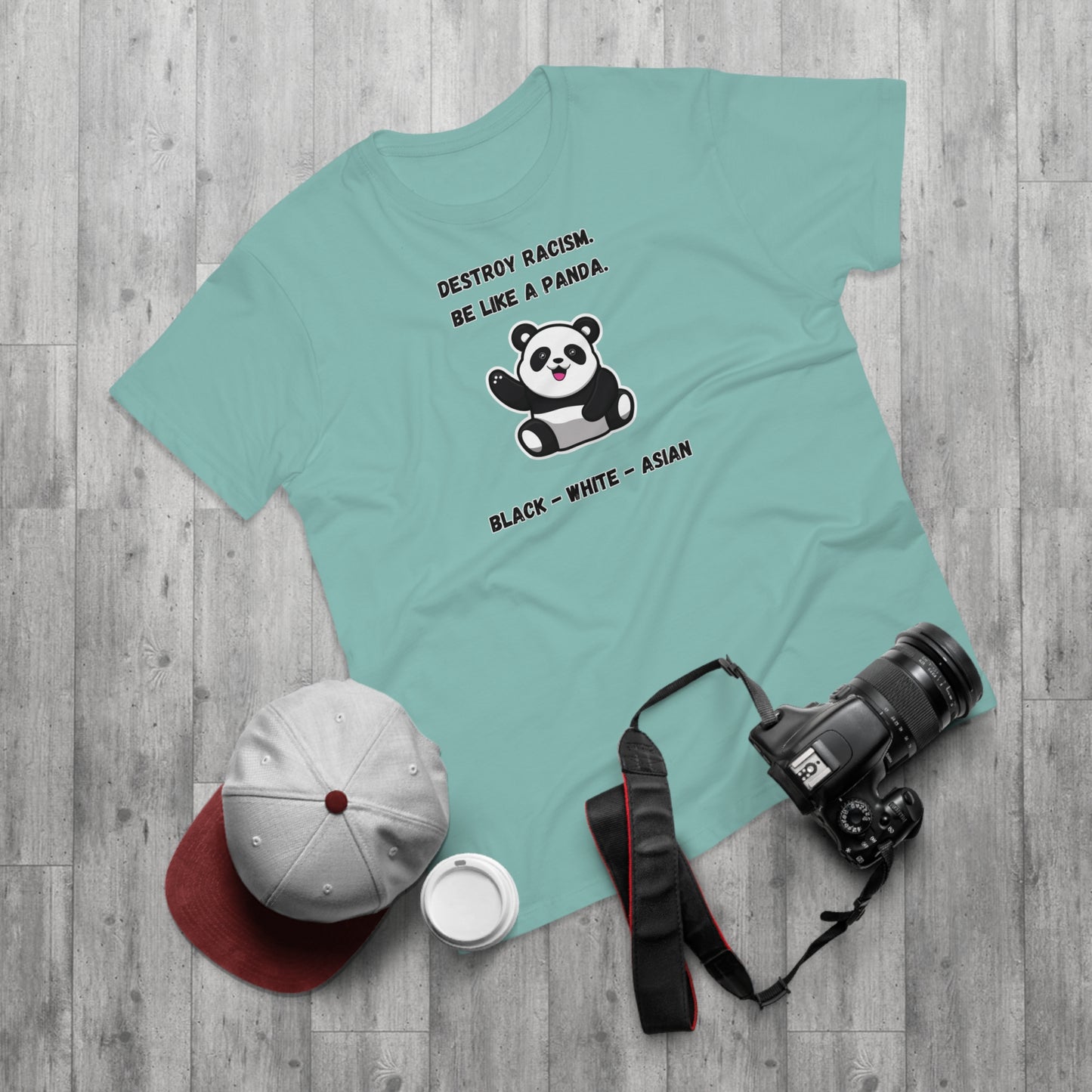 Panda Destroys Racism T-Shirt