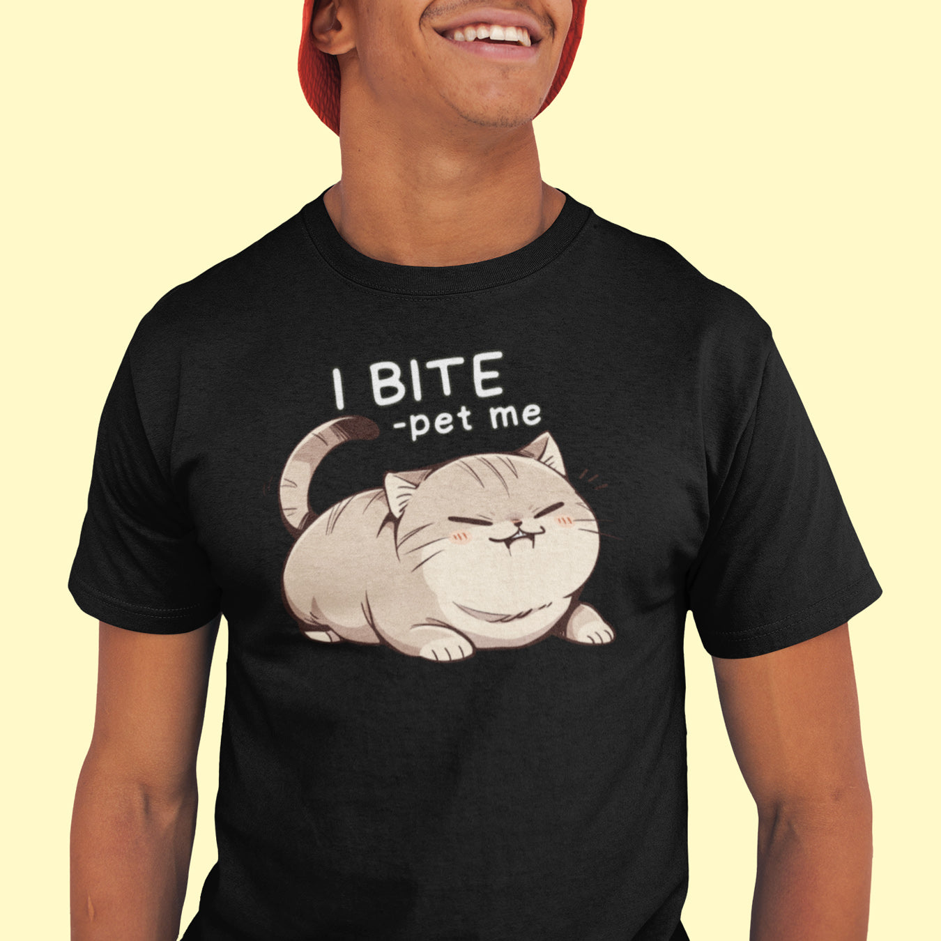 I BITE -pet me Katze T-Shirt