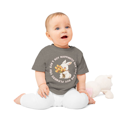 Blumen Hase Baby T-Shirt