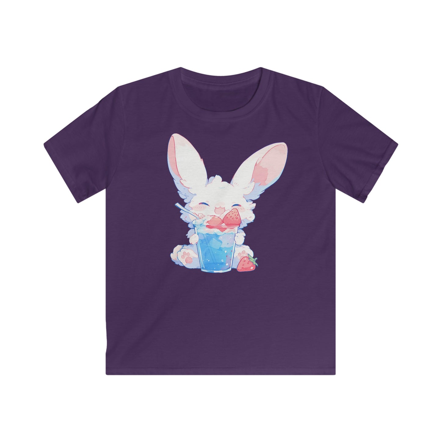 Slush-Eis Erdbeer Hase Kinder T-Shirt