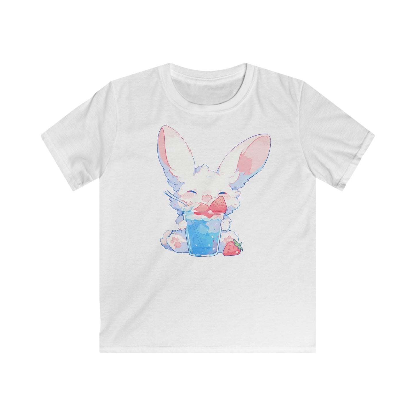 Slush-Eis Erdbeer Hase Kinder T-Shirt