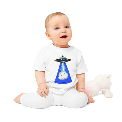 Ufo Blue Beam Hund Baby T-Shirt