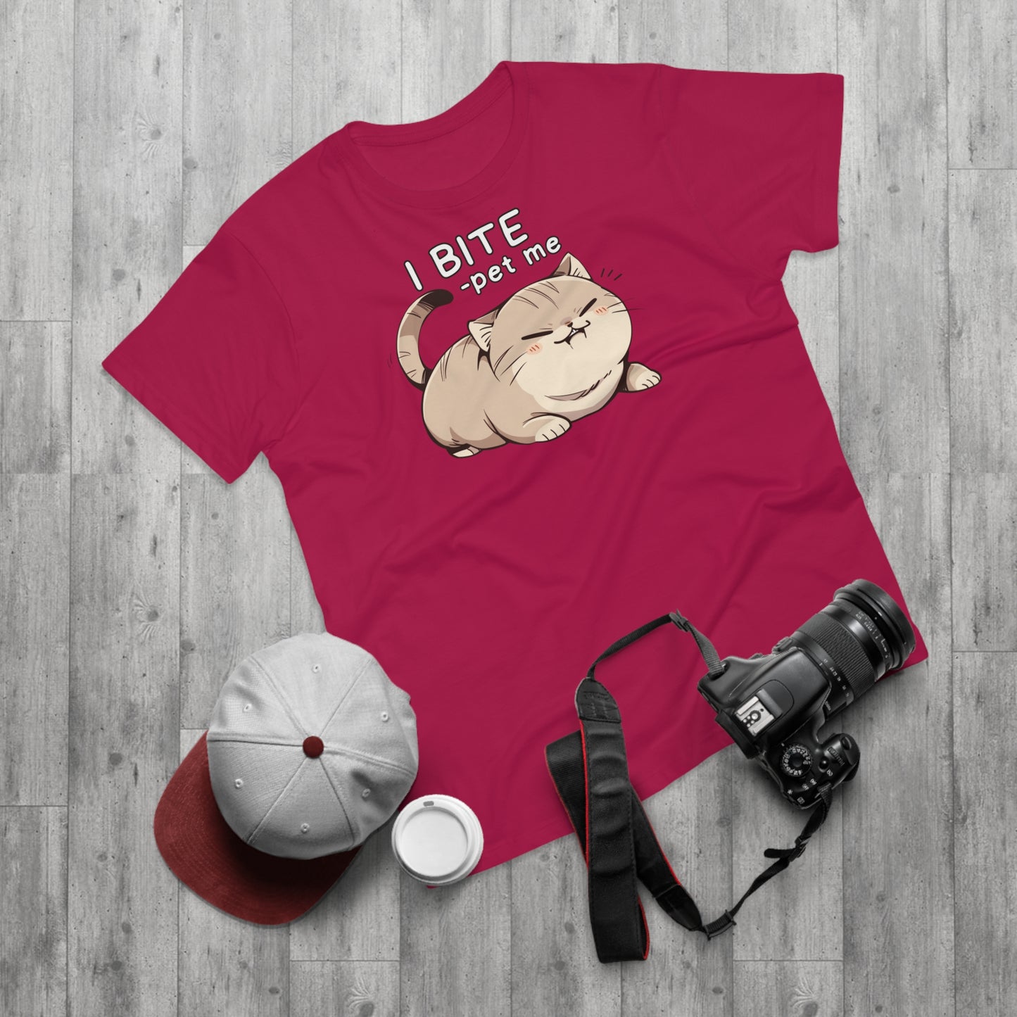 I BITE -pet me Katze T-Shirt