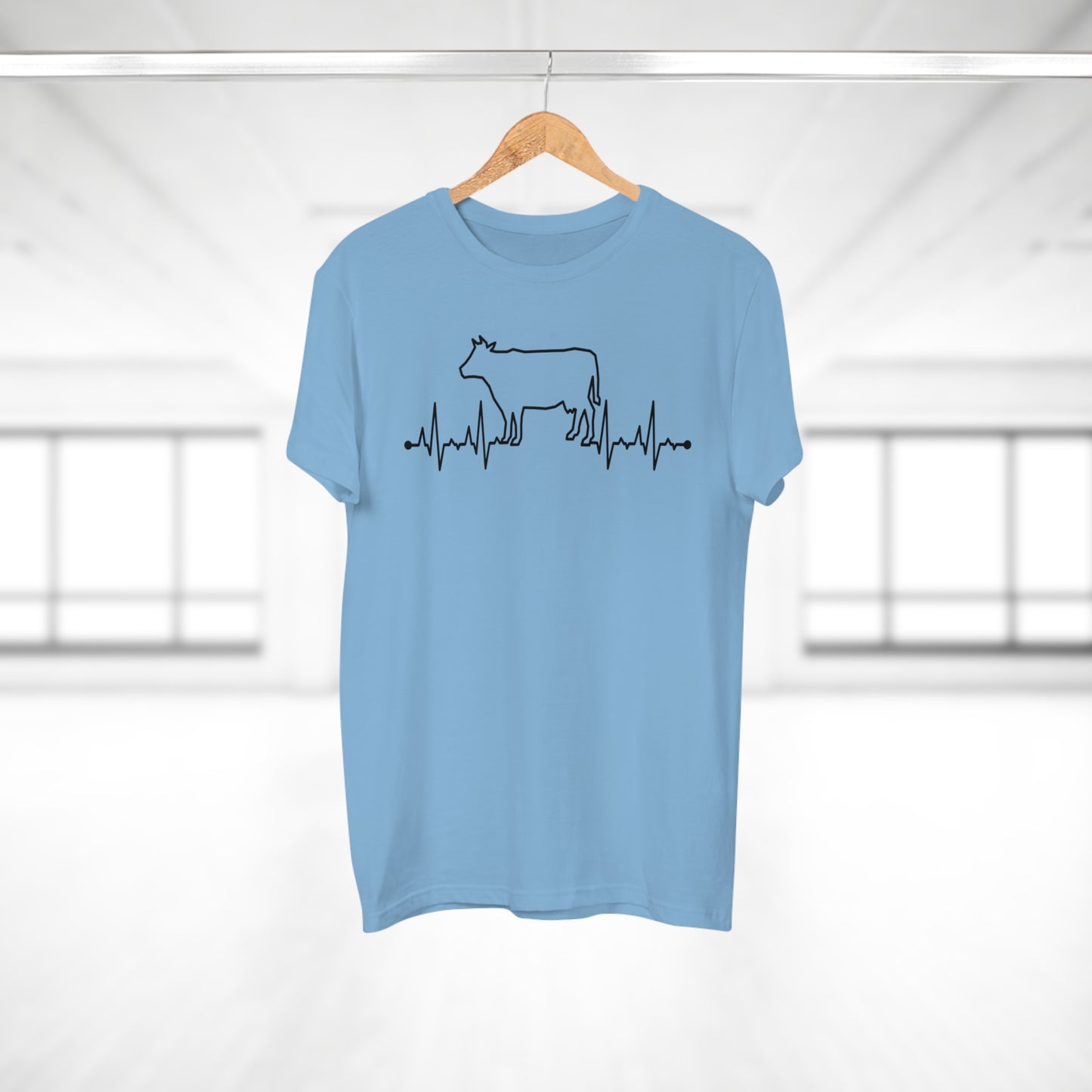 Herzschlag EKG Kuh T-Shirt