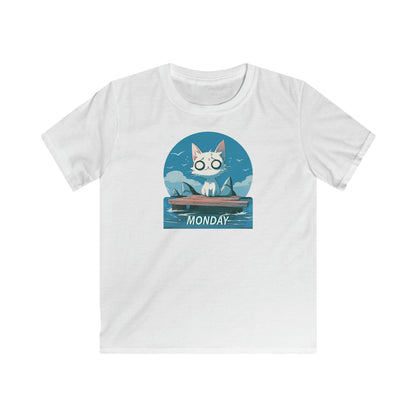Monday Kitten mit Haien Kinder T-Shirt