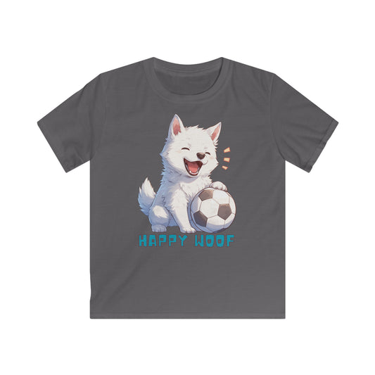 Happy Fußball Hund Kinder T-Shirt