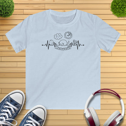 Kawaii Herzschlag Kinder T-Shirt