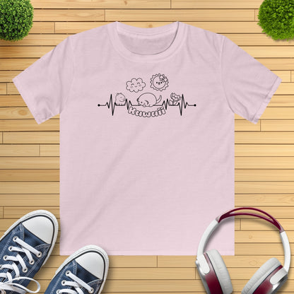 Kawaii Herzschlag Kinder T-Shirt