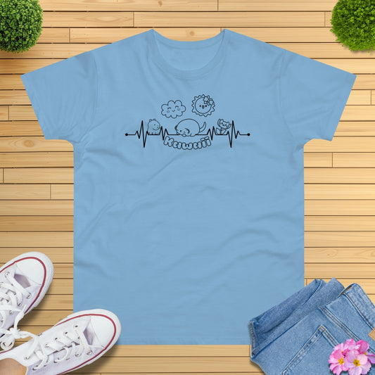 Kawaii Herzschlag T-Shirt