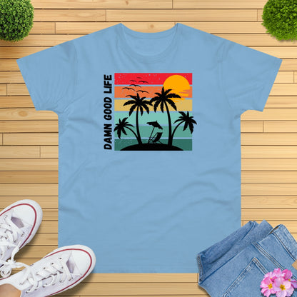 Damn Good Life Retro Strand T-Shirt