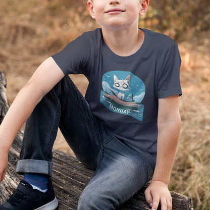 Monday Kitten mit Haien Kinder T-Shirt