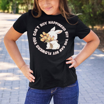 Blumen Hase Kinder T-Shirt