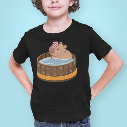 Capybara chill pott Kinder T-Shirt