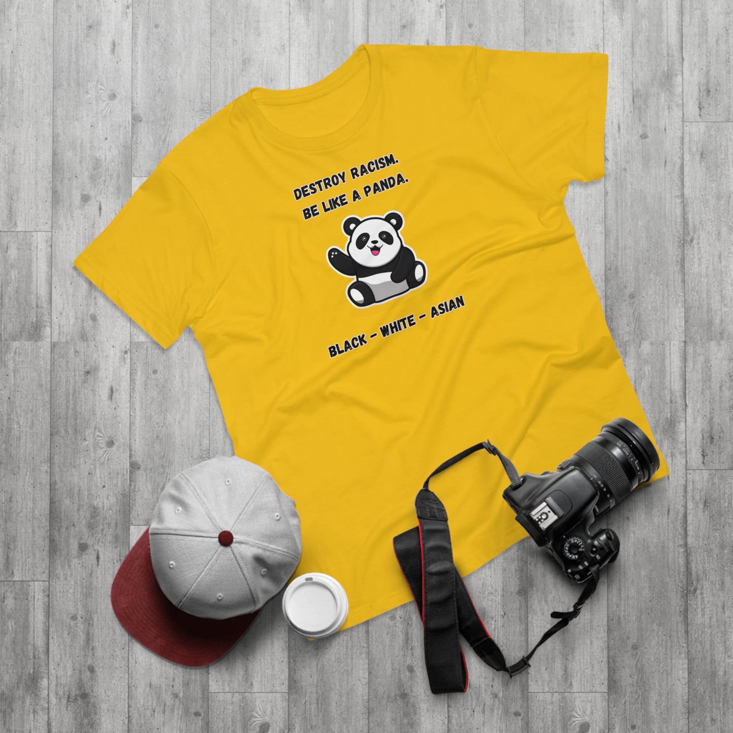 Panda Destroys Racism T-Shirt