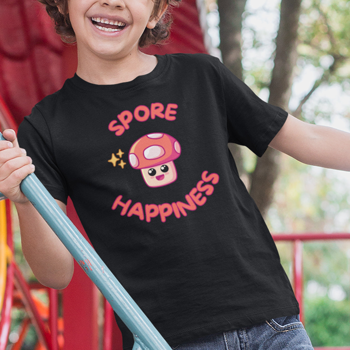 Pilz spore happiness Kinder T-Shirt