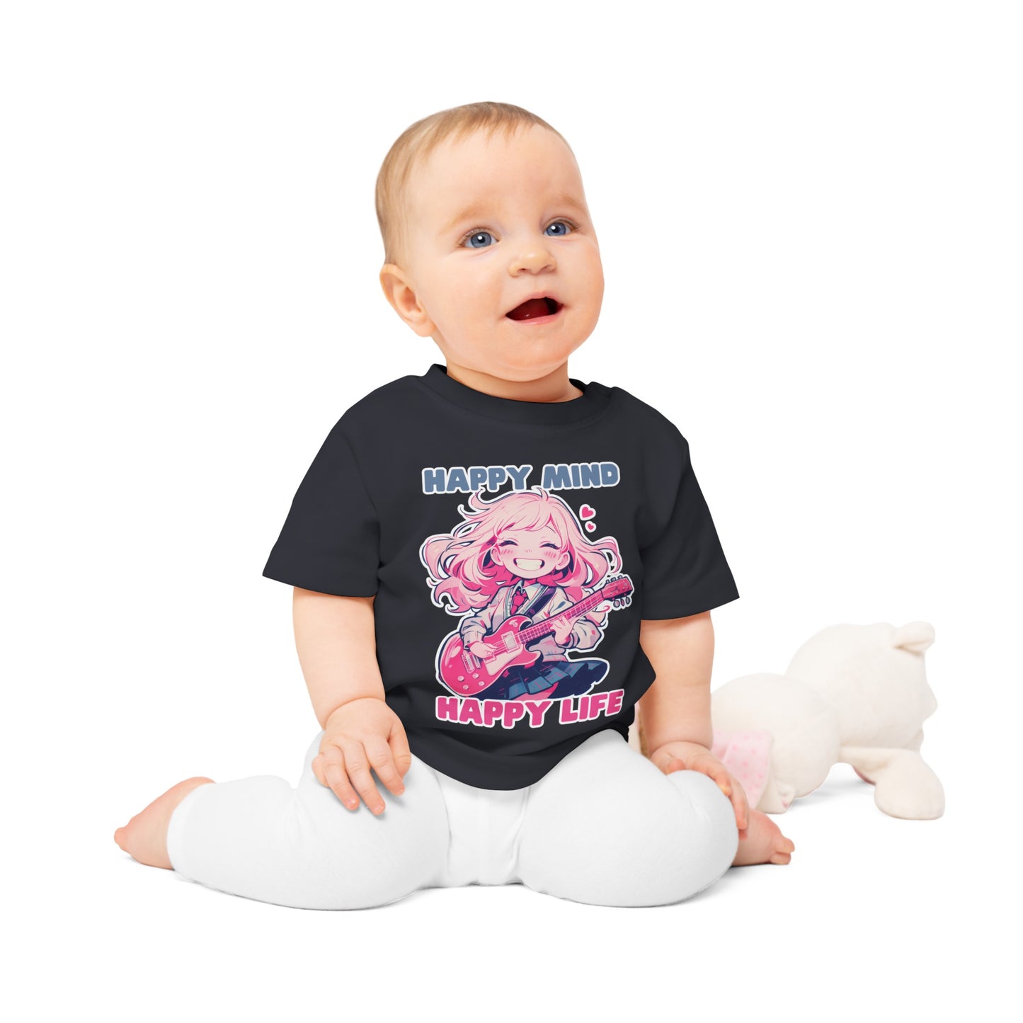 Anime Girl spielt E-Gitarre Baby T-Shirt