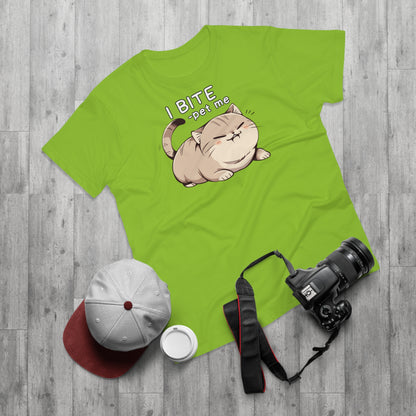 I BITE -pet me Katze T-Shirt