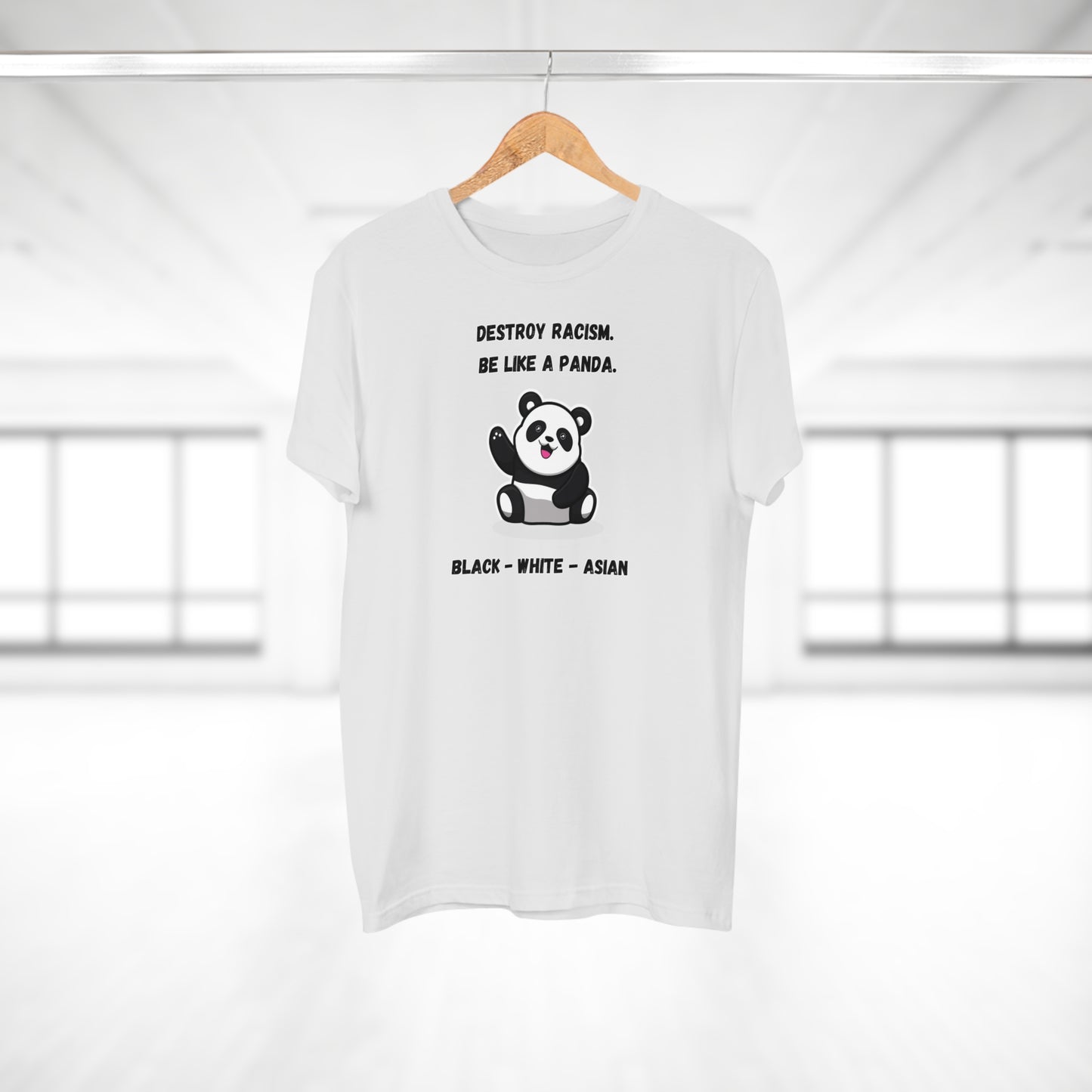 Panda Destroys Racism T-Shirt