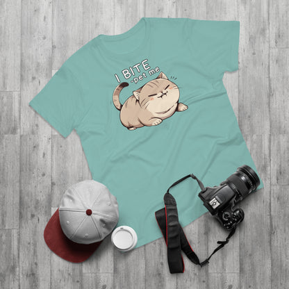 I BITE -pet me Katze T-Shirt