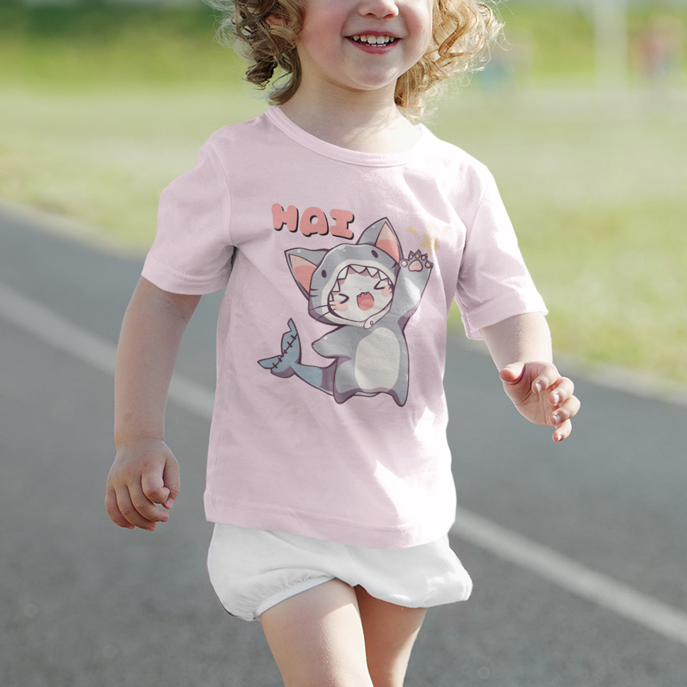 Katzenhai ruft "HAI" Kinder T-Shirt