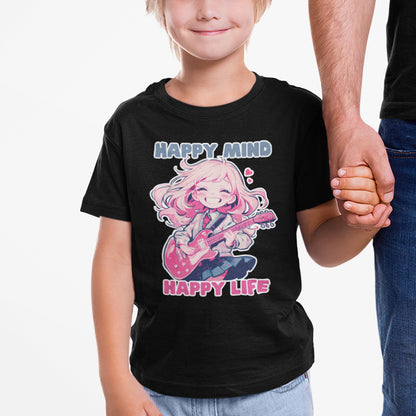 Anime Girl spielt E-Gitarre Kinder T-Shirt