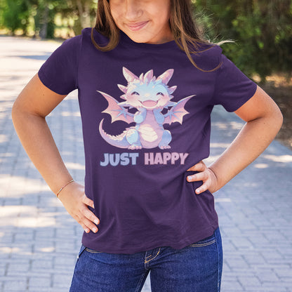 Just Happy Kawaii Drache Kinder T-Shirt