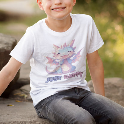 Just Happy Kawaii Drache Kinder T-Shirt