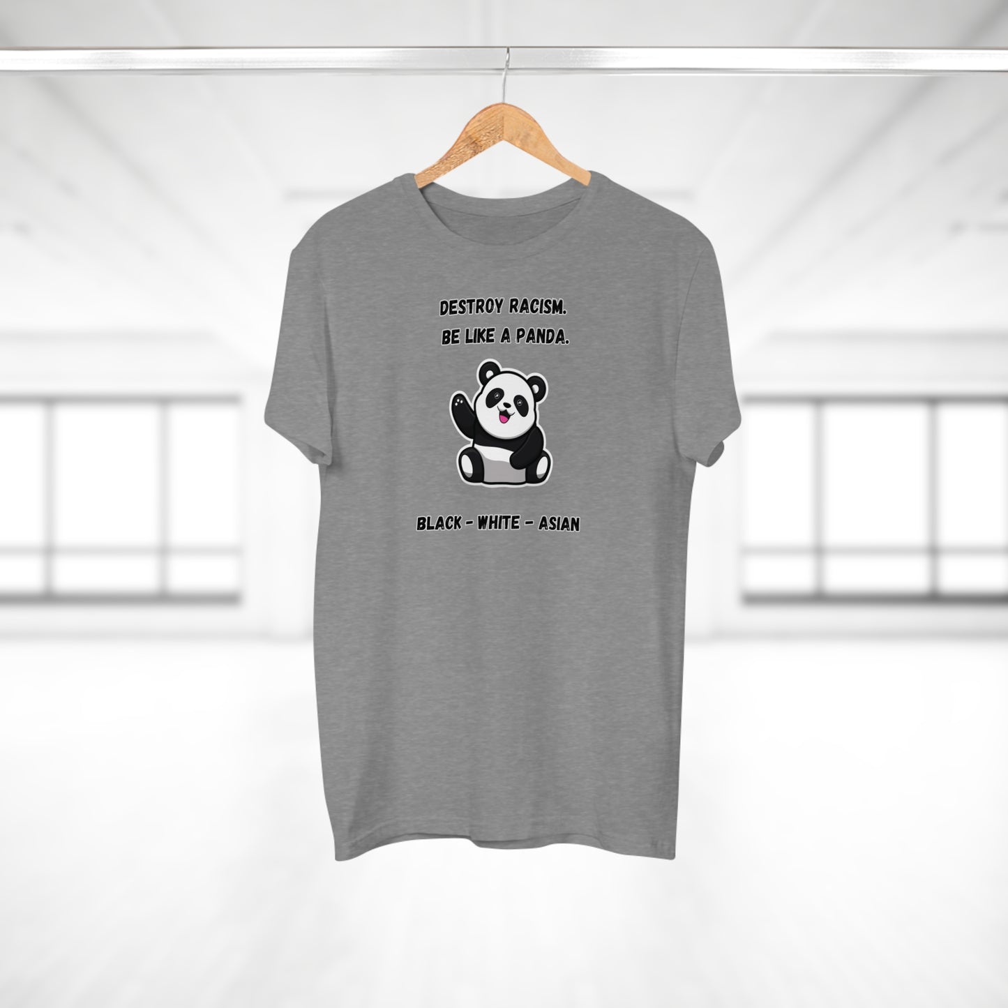 Panda Destroys Racism T-Shirt