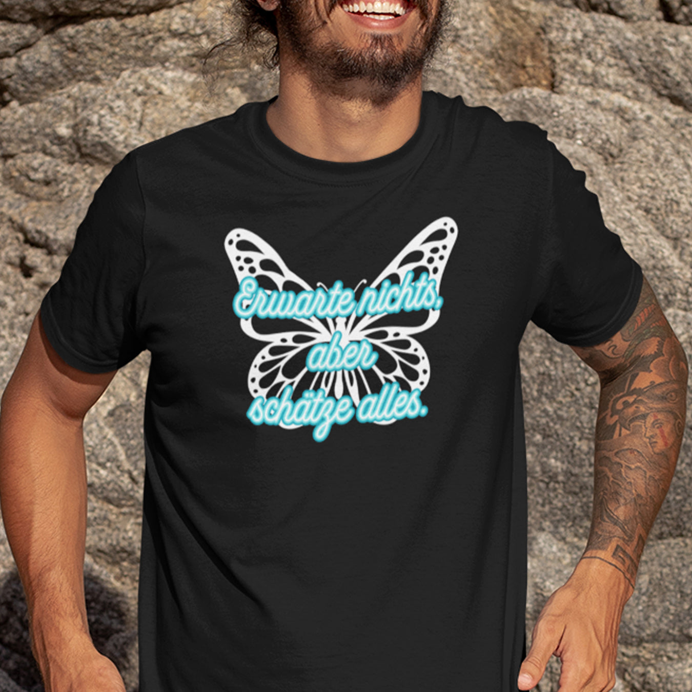 Schmetterling blau T-Shirt