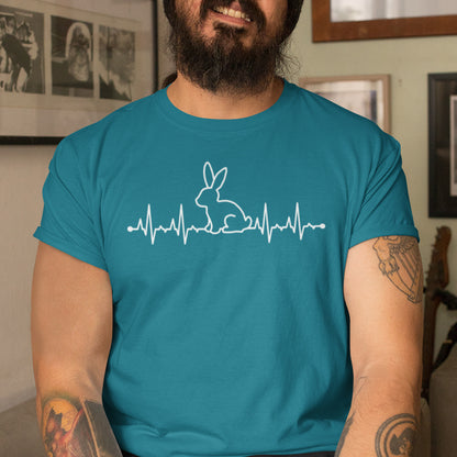 Herzschlag EKG Hase T-Shirt