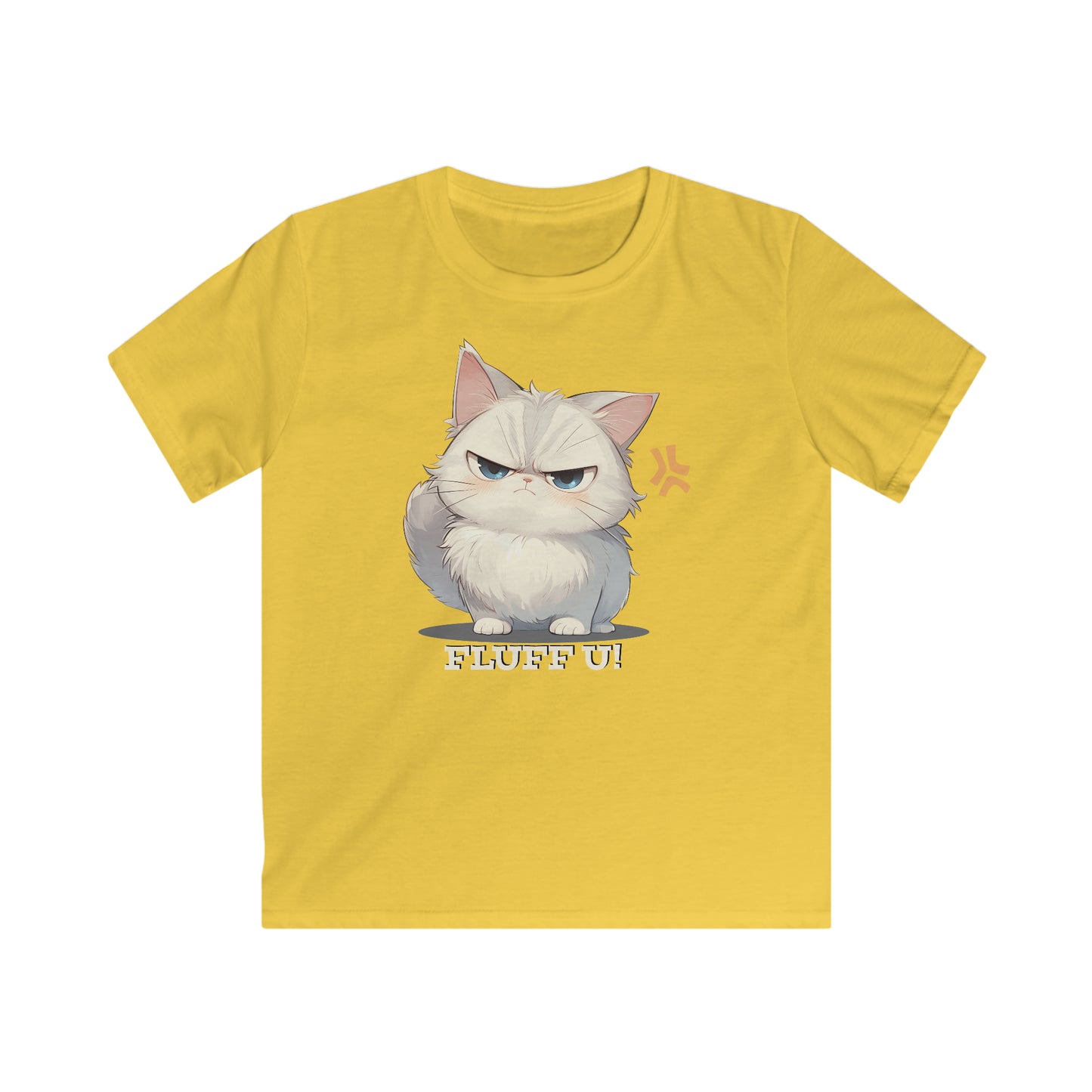 freche Katze "Fluff U!" Kinder T-Shirt