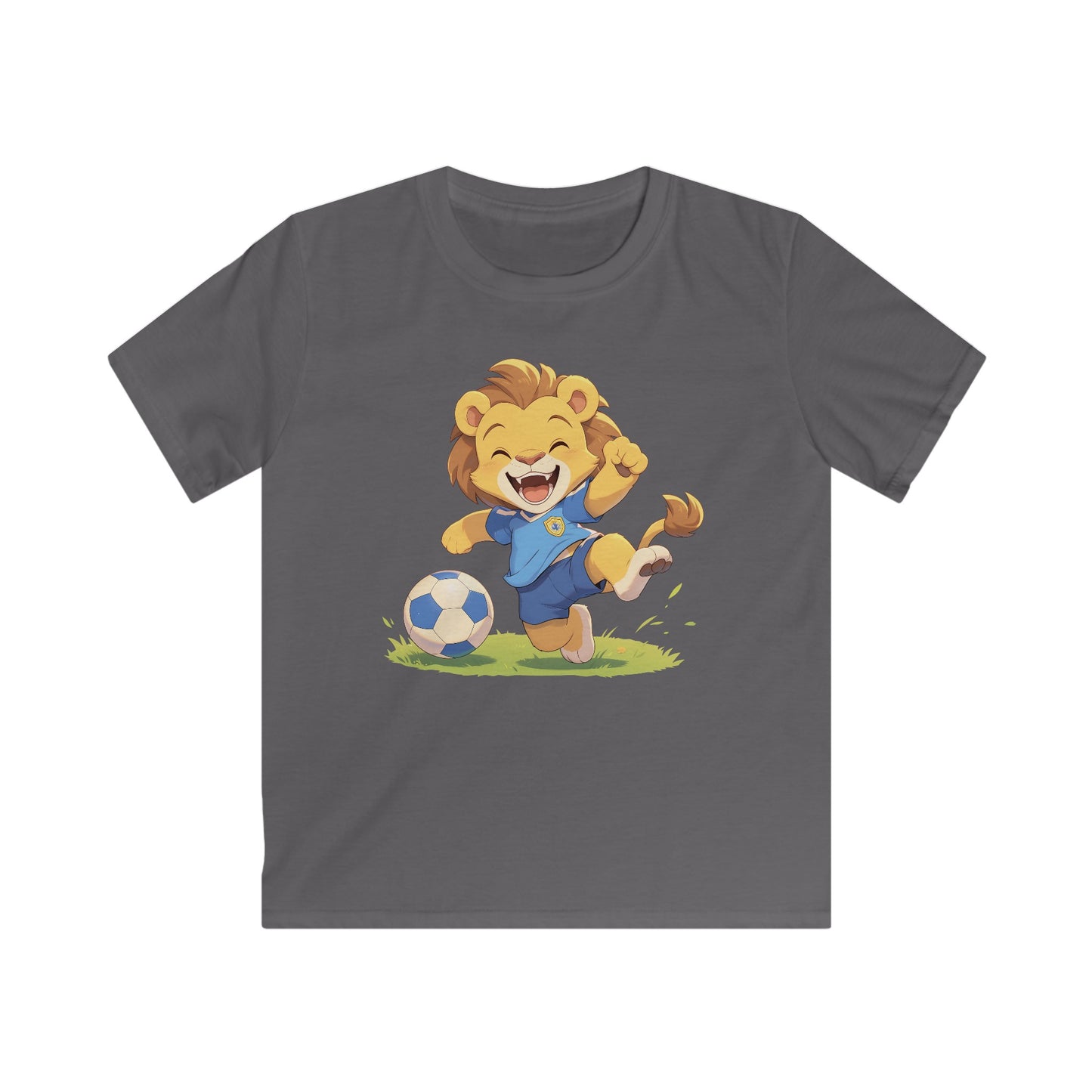 Happy Fußball Löwe Kinder T-Shirt