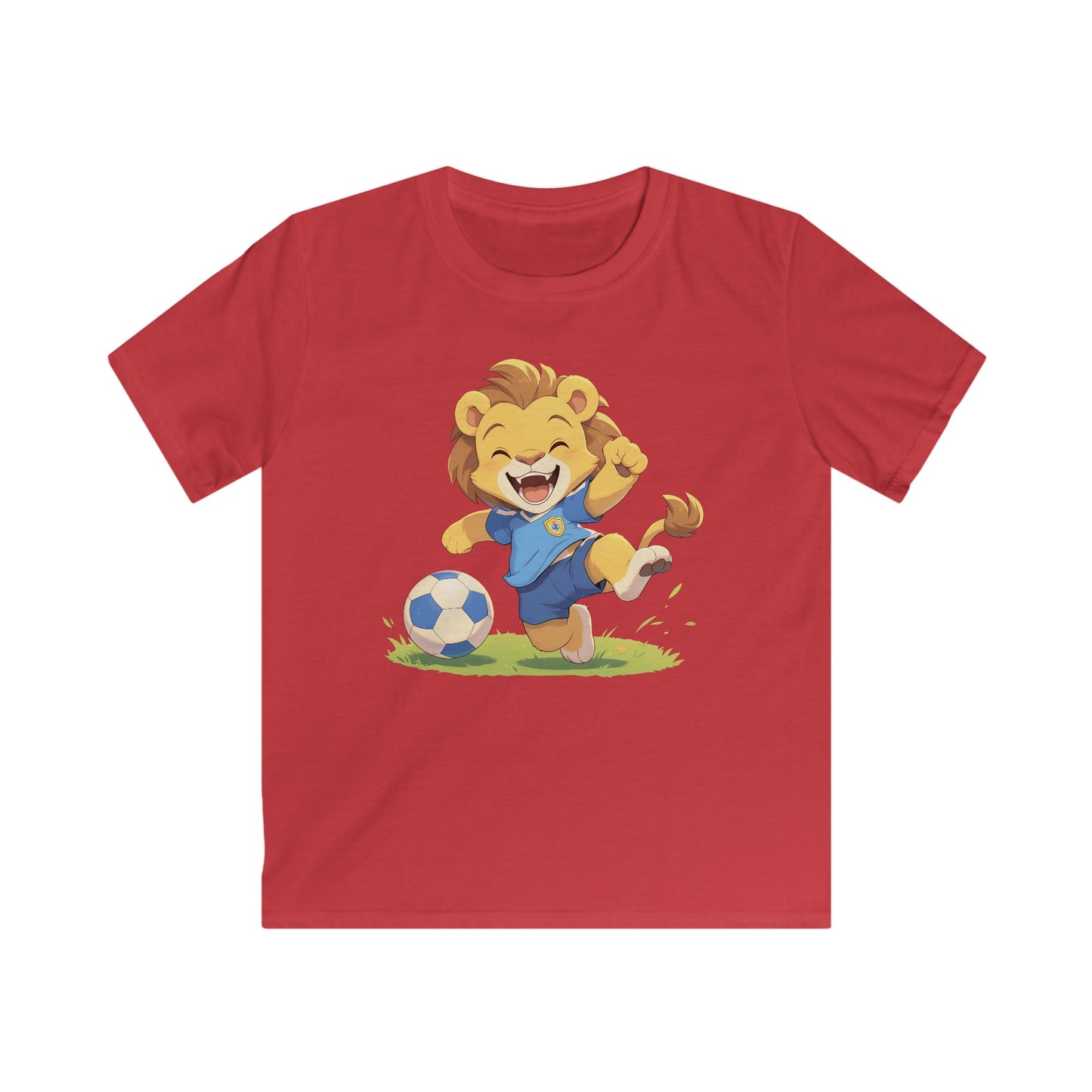 Happy Fußball Löwe Kinder T-Shirt