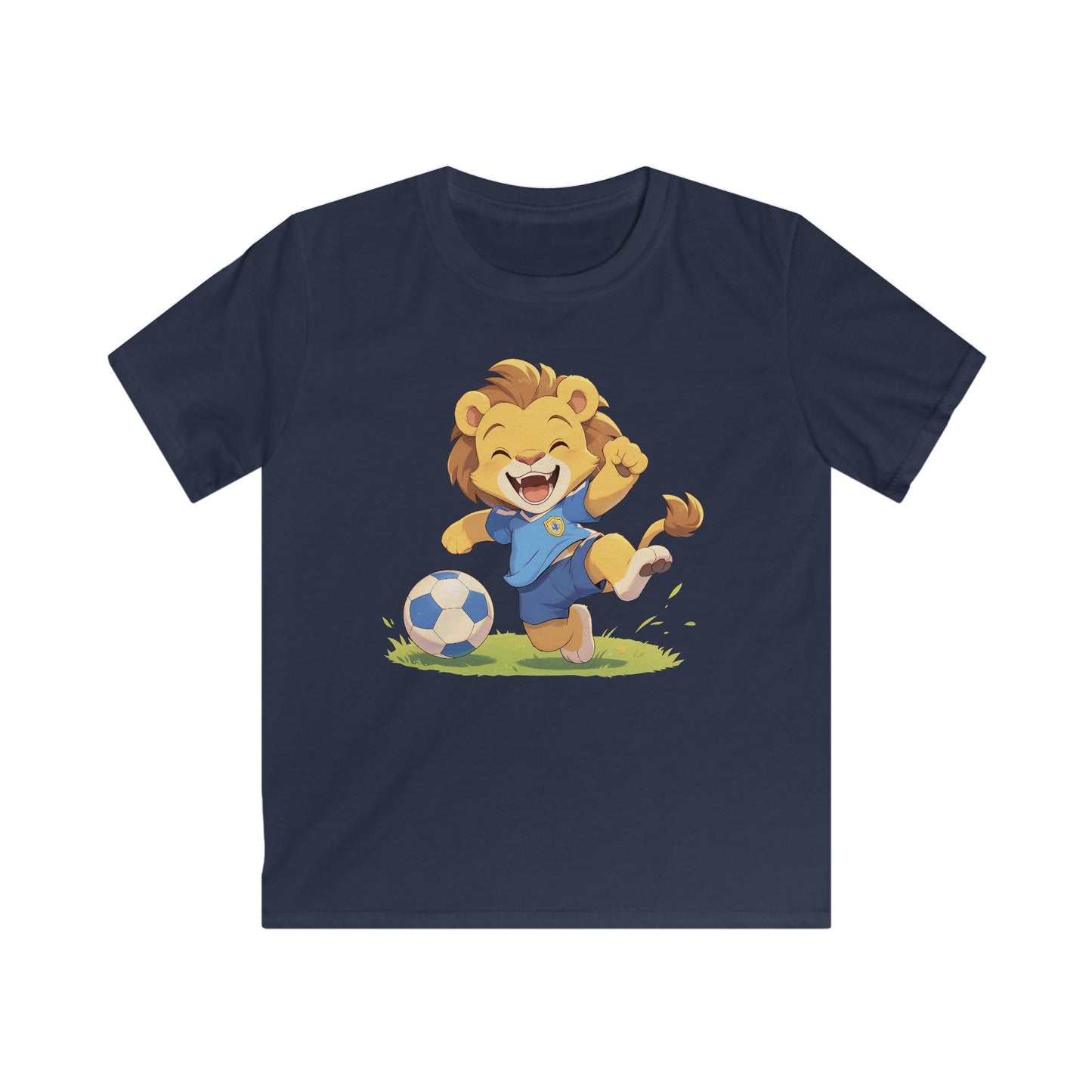 Happy Fußball Löwe Kinder T-Shirt