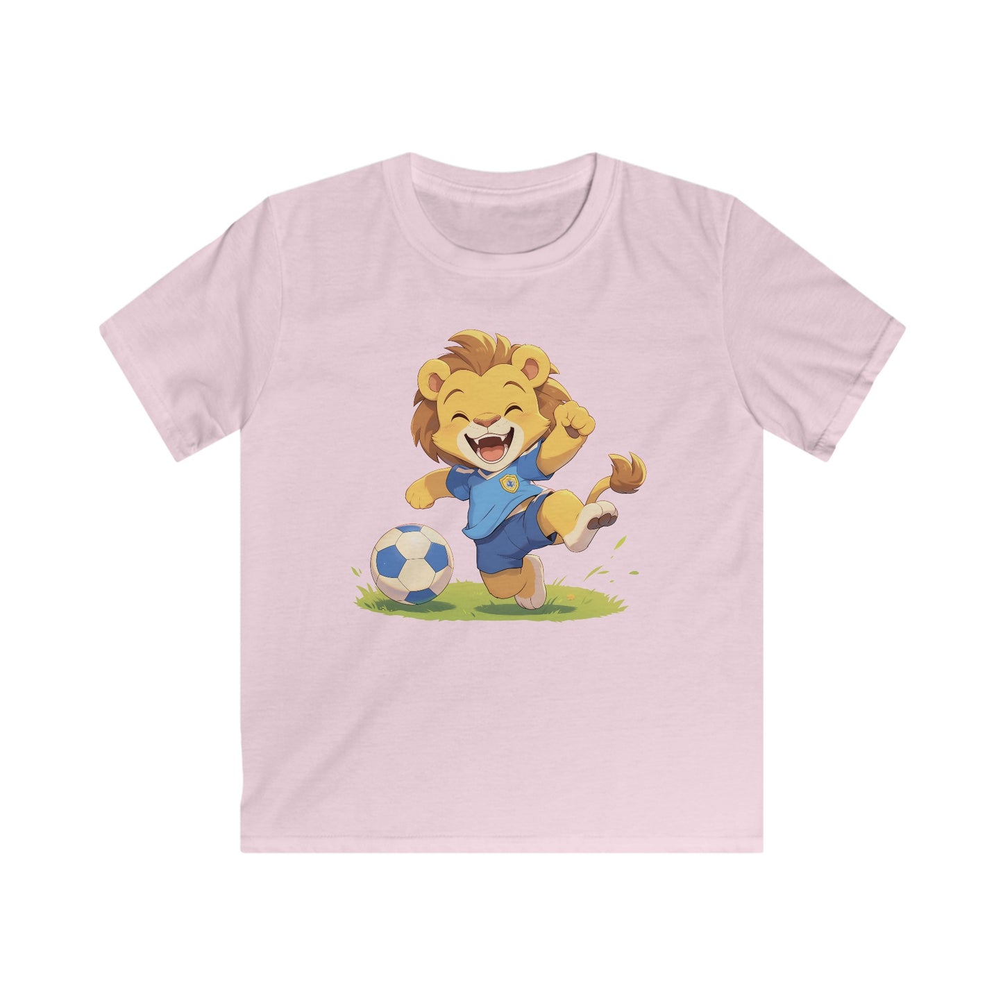 Happy Fußball Löwe Kinder T-Shirt