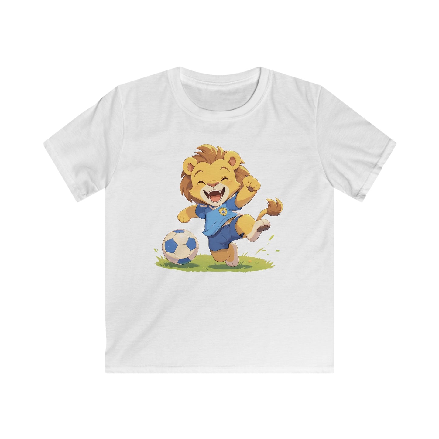 Happy Fußball Löwe Kinder T-Shirt