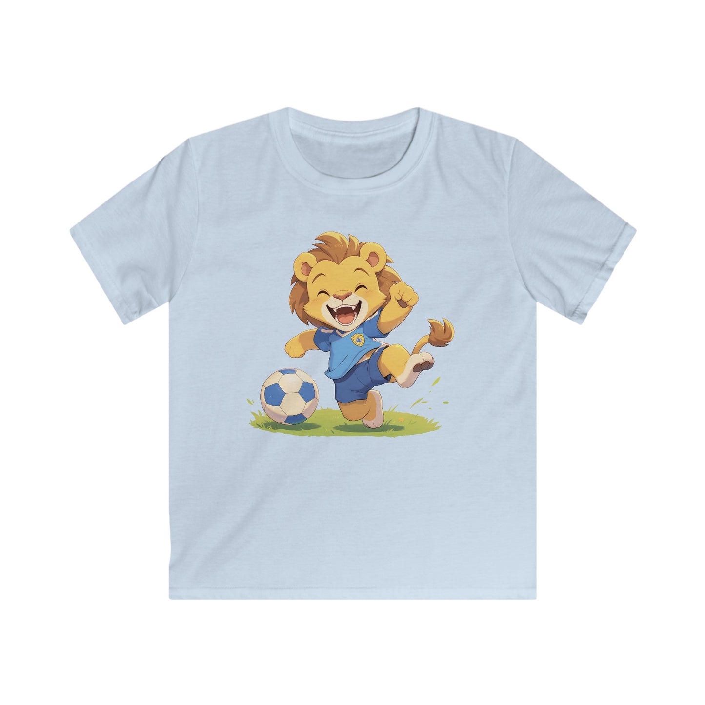 Happy Fußball Löwe Kinder T-Shirt