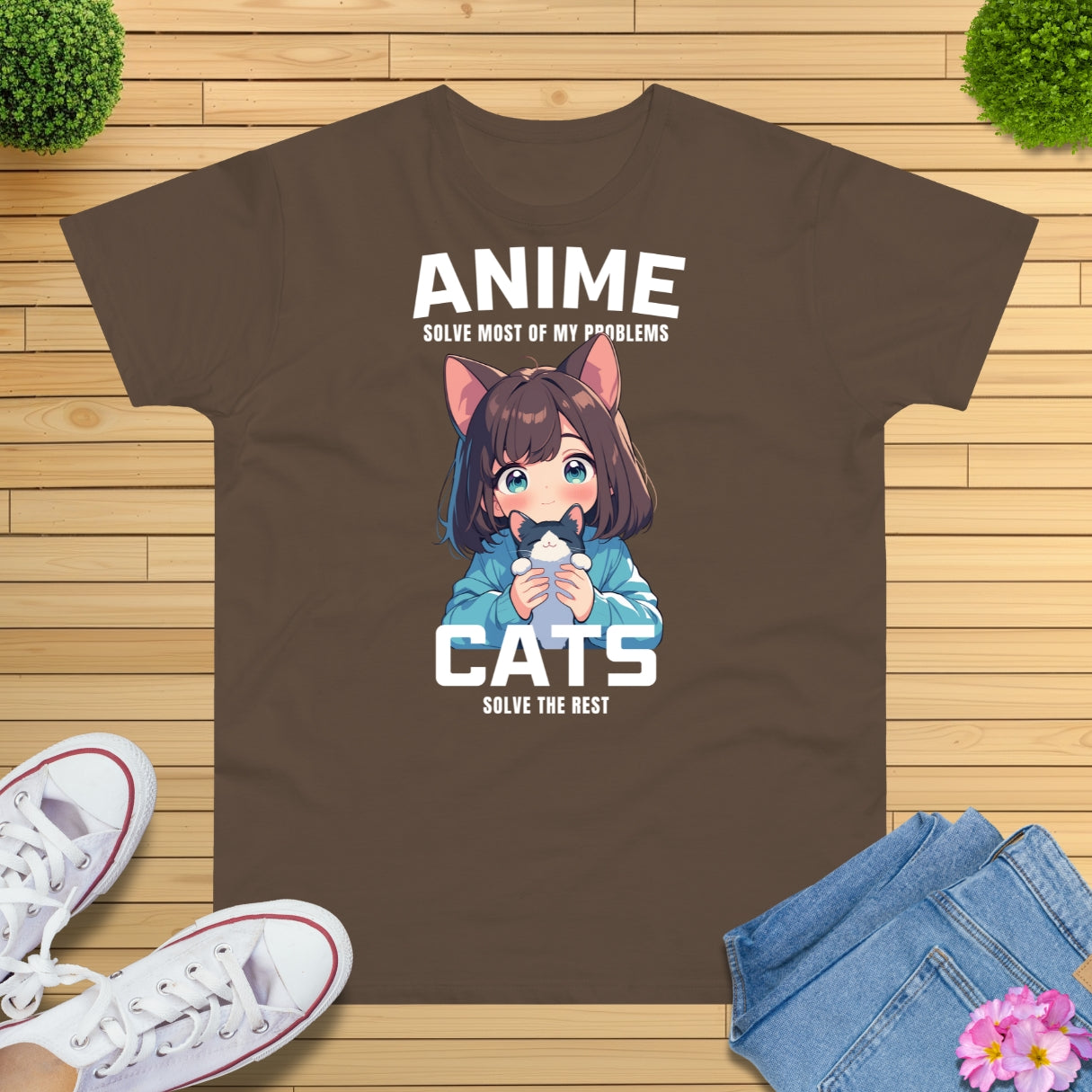 Anime and cats T-Shirt