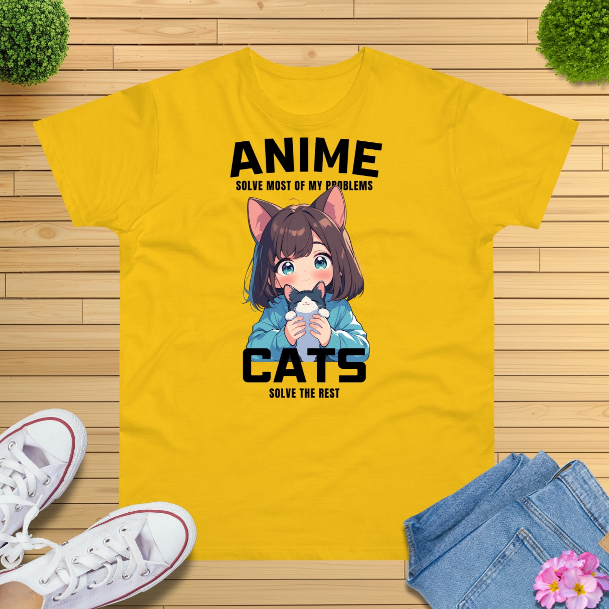 Anime and cats T-Shirt