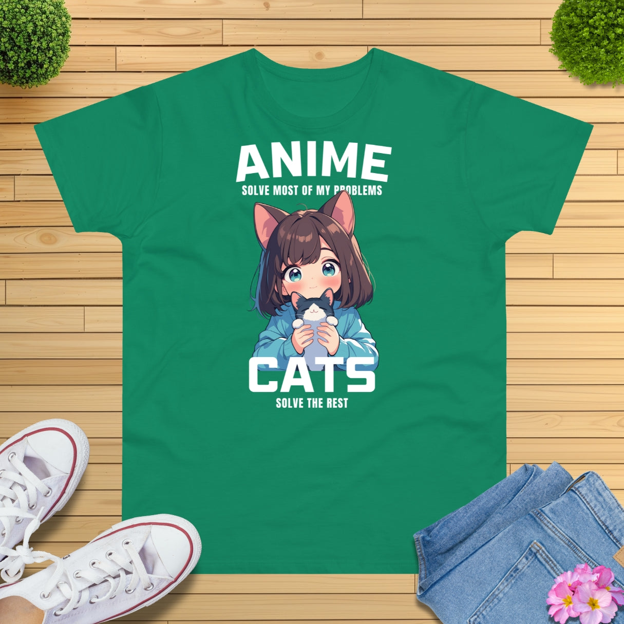 Anime and cats T-Shirt