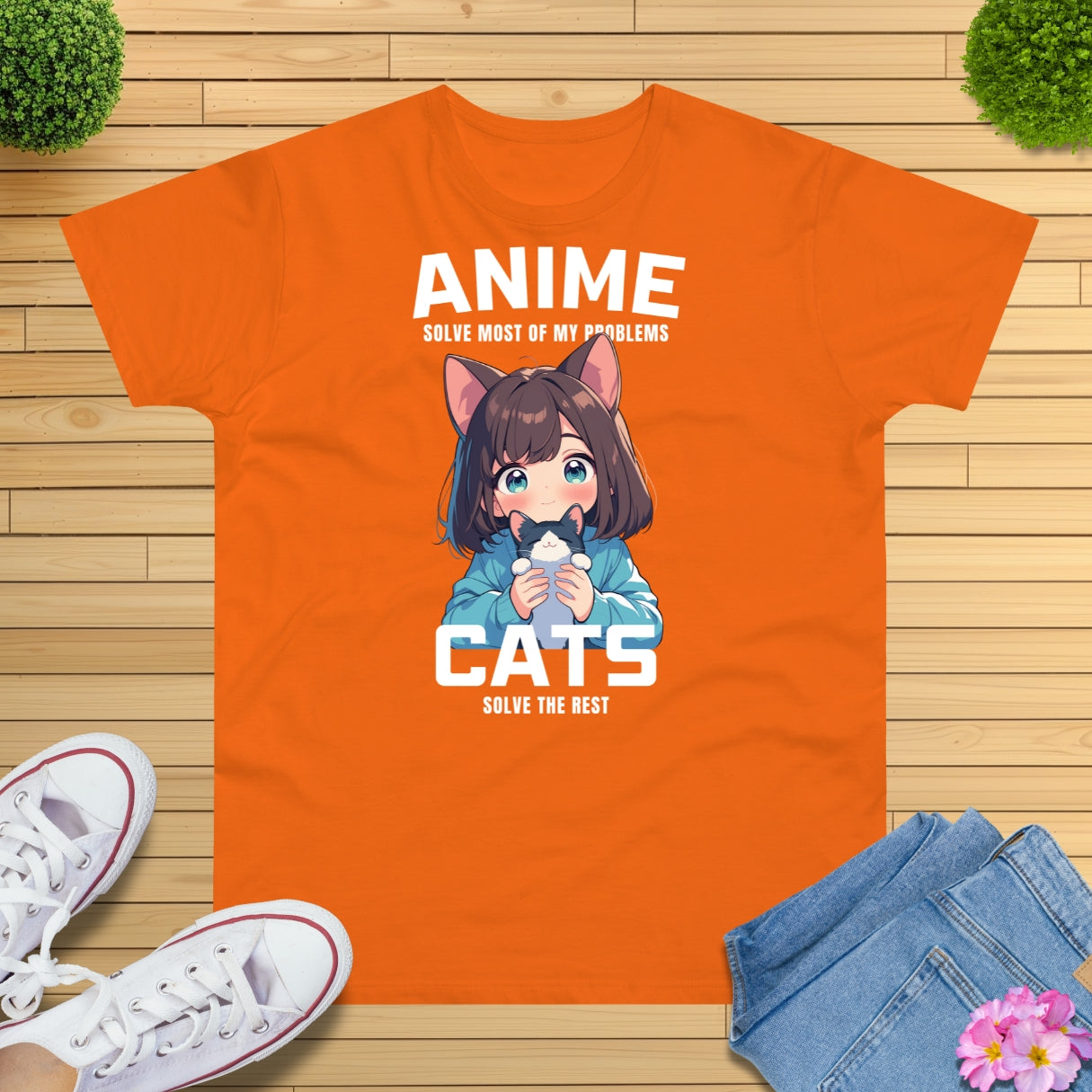 Anime and cats T-Shirt