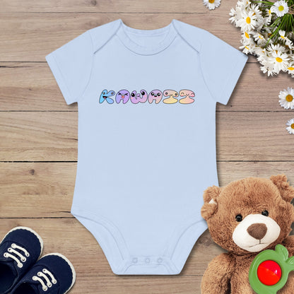 Kawaii Schriftzug Kurzarm Body