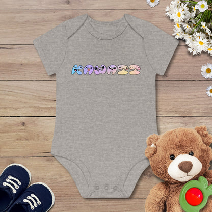 Kawaii Schriftzug Kurzarm Body